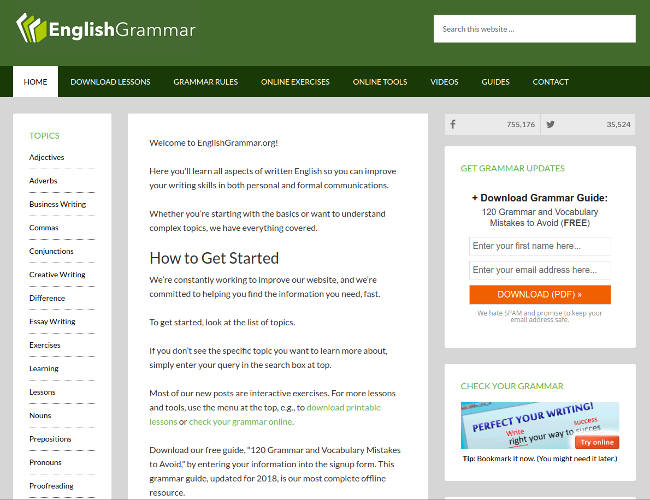 سایت آموزش زبان English Grammar